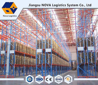 Giá đỡ Pallet hạng nặng cho khung màu xanh và chùm màu cam