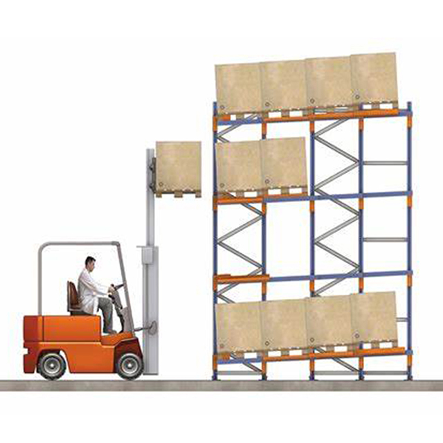 Kho chứa hàng bằng thép nặng Lifo đẩy lùi giá đỡ pallet